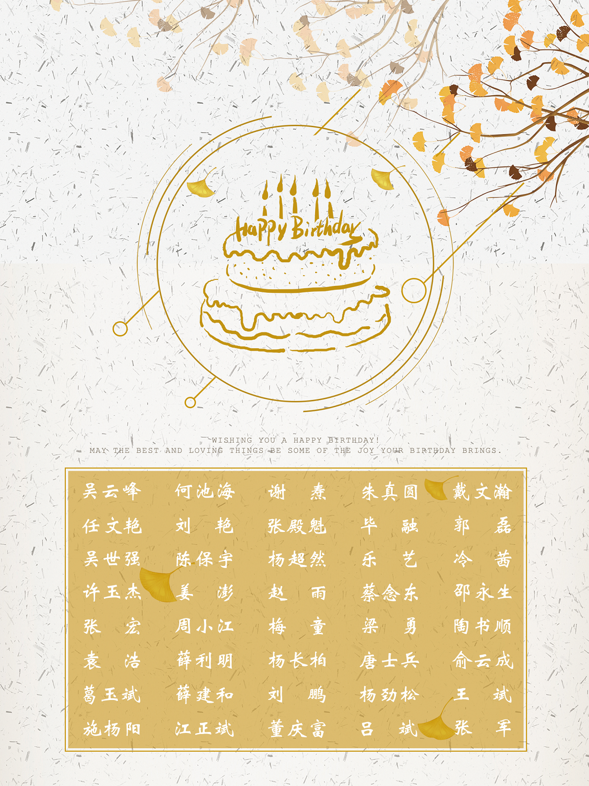 【生日祝?！抗ё?月生日的員工生日快樂！